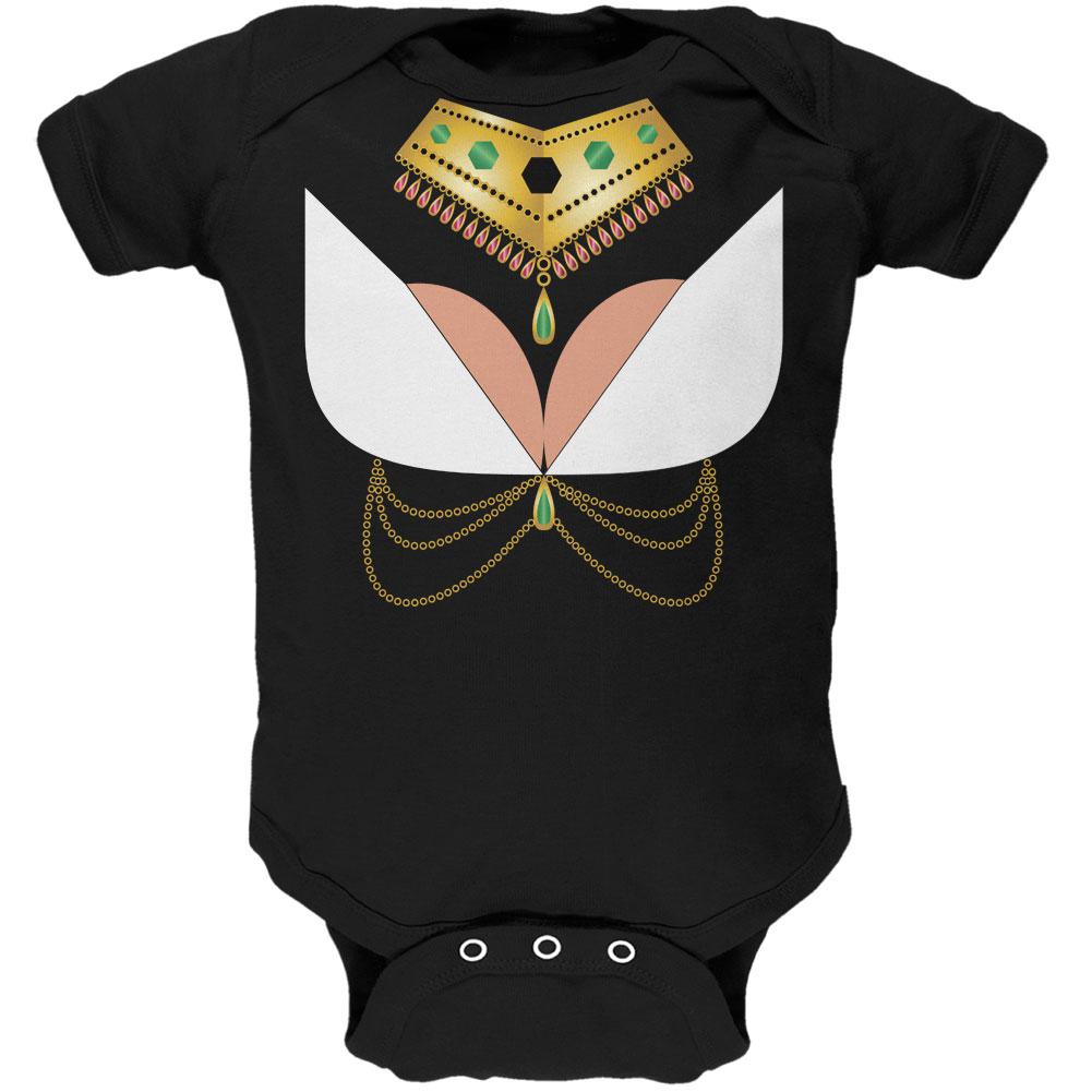 Halloween Cleopatra Costume Egyptian Woman Soft Baby One Piece Baby One Piece Old Glory 0-3M Black