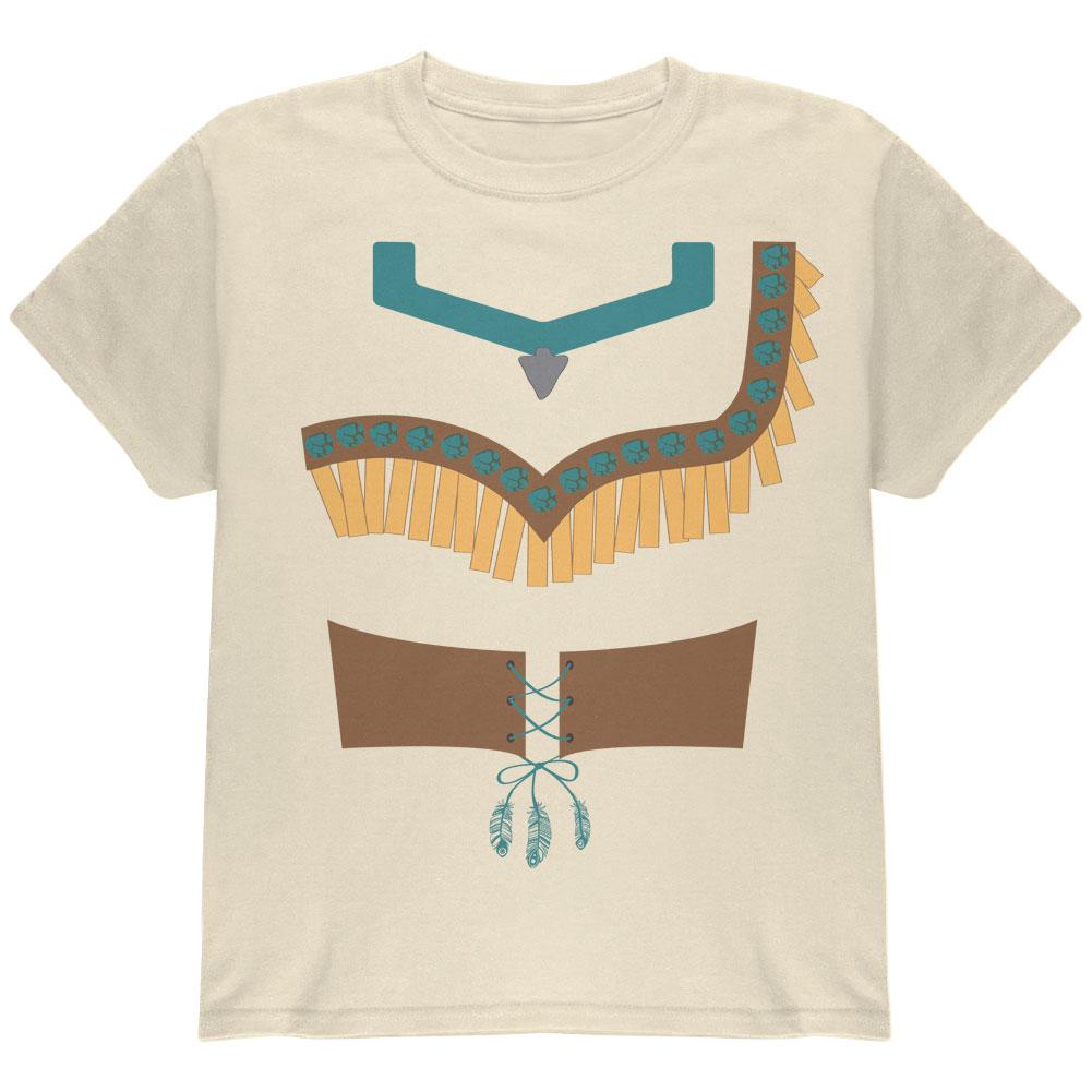 Halloween Native American Princess Costume Youth T Shirt Youth T-Shirts Old Glory LG Natural
