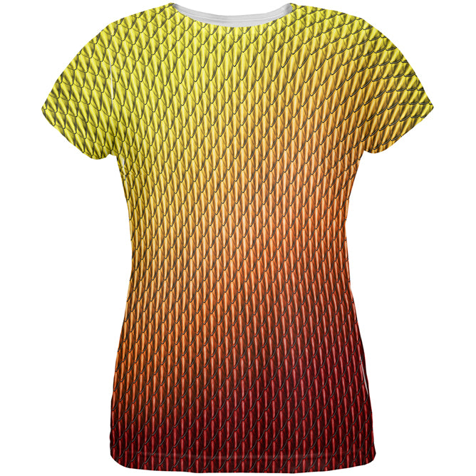 Halloween Red Fire Dragon Scales Costume All Over Womens T Shirt Women's T-Shirts Old Glory 2XL Multi