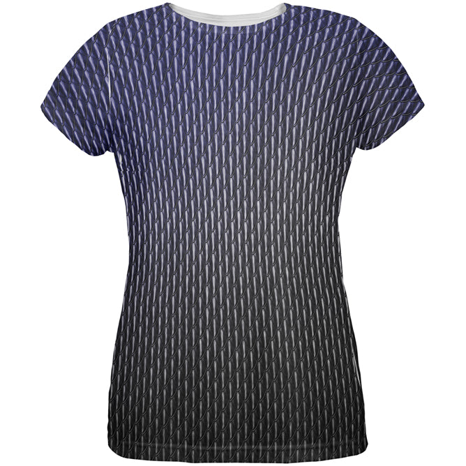 Halloween Black Shadow Dragon Scales Costume All Over Womens T Shirt Women's T-Shirts Old Glory 2XL Multi