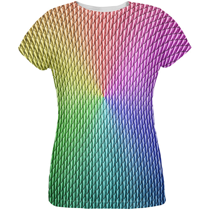 Halloween Chinese Imperial Dragon Scales Costume All Over Womens T Shirt Women's T-Shirts Old Glory 2XL Multi