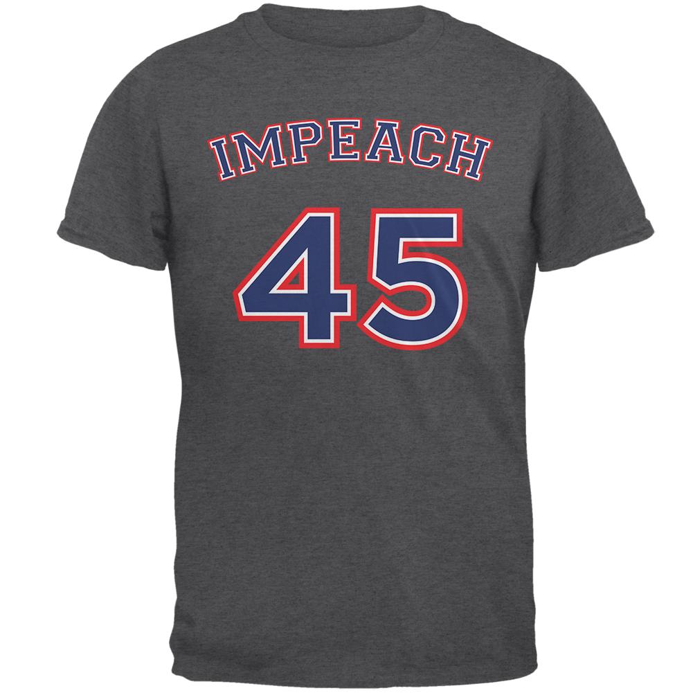 Impeach 45 45th President Donald Trump Mens T Shirt Men's T-Shirts Old Glory SM Dark Heather