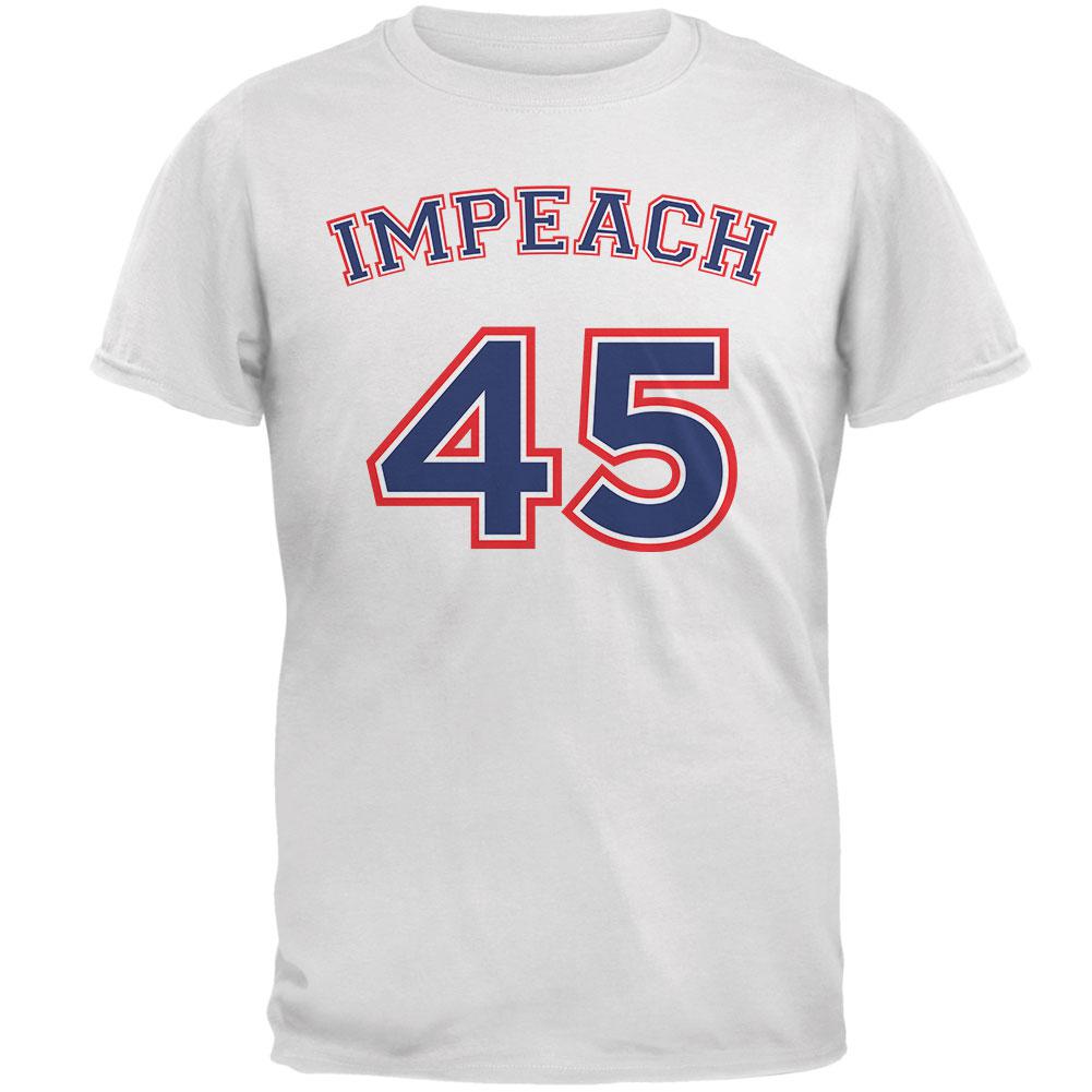 Impeach 45 45th President Donald Trump Mens T Shirt Men's T-Shirts Old Glory SM White