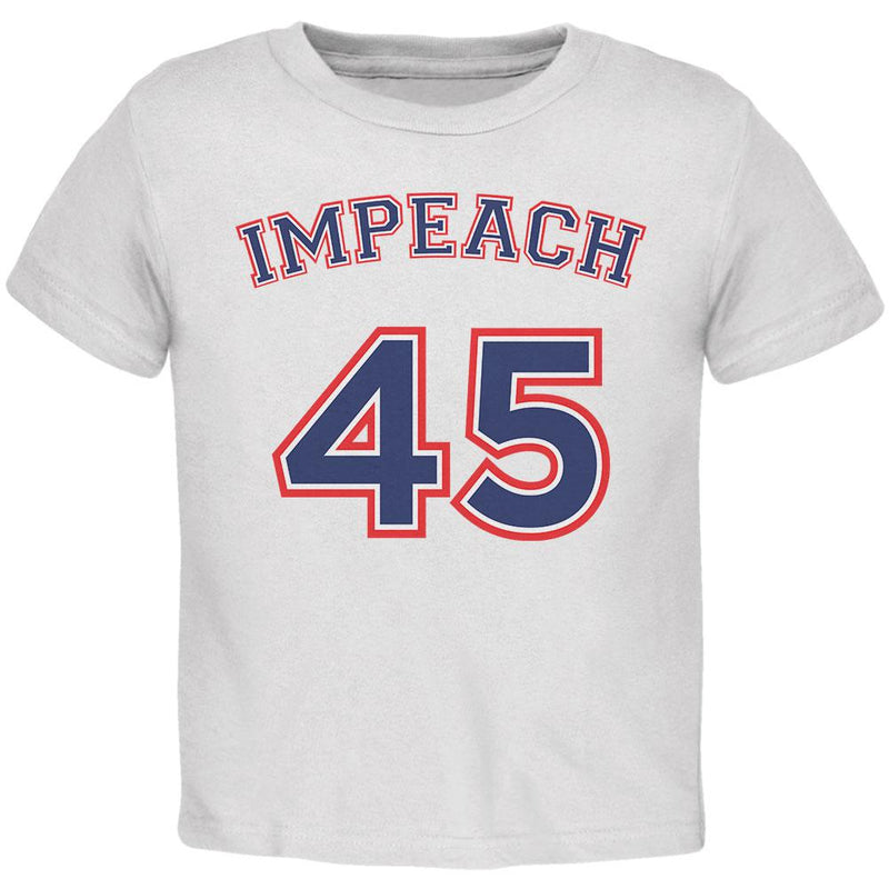 Impeach 45 45th President Donald Trump Toddler T Shirt Toddler T-Shirts Old Glory 2T White