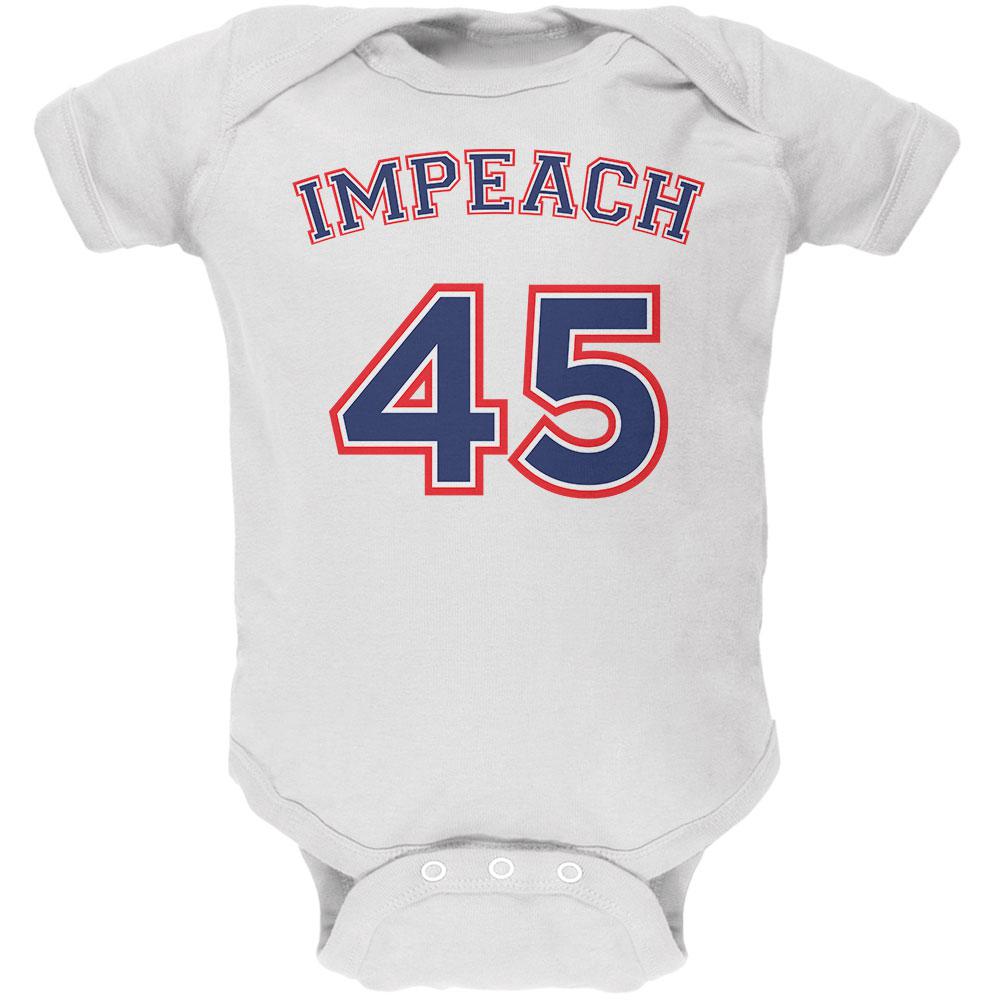 Impeach 45 45th President Donald Trump Soft Baby One Piece Baby One Piece Old Glory 0-3M White