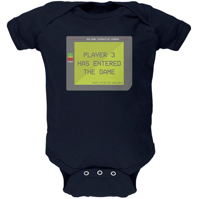 Halloween Player 3 Three Costume New Born Gamer Funny Soft Baby One Piece Baby One Piece Old Glory 12M Navy