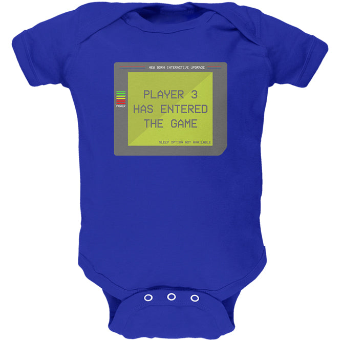 Halloween Player 3 Three Costume New Born Gamer Funny Soft Baby One Piece Baby One Piece Old Glory 12M Royal