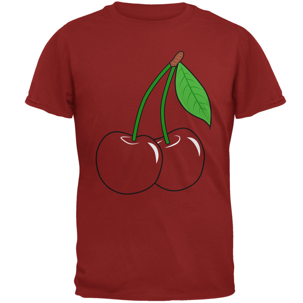 Halloween Fruit Cherry Costume Mens T Shirt Men's T-Shirts Old Glory 3XL Cardinal Red