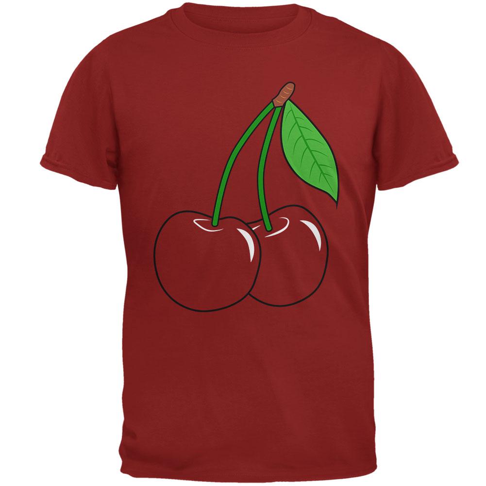 Halloween Fruit Cherry Costume Mens T Shirt Men's T-Shirts Old Glory 2XL Cardinal Red