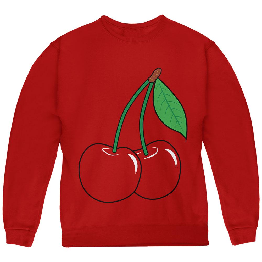 Halloween Fruit Cherry Costume Youth Sweatshirt Youth Sweatshirts Old Glory LG Red