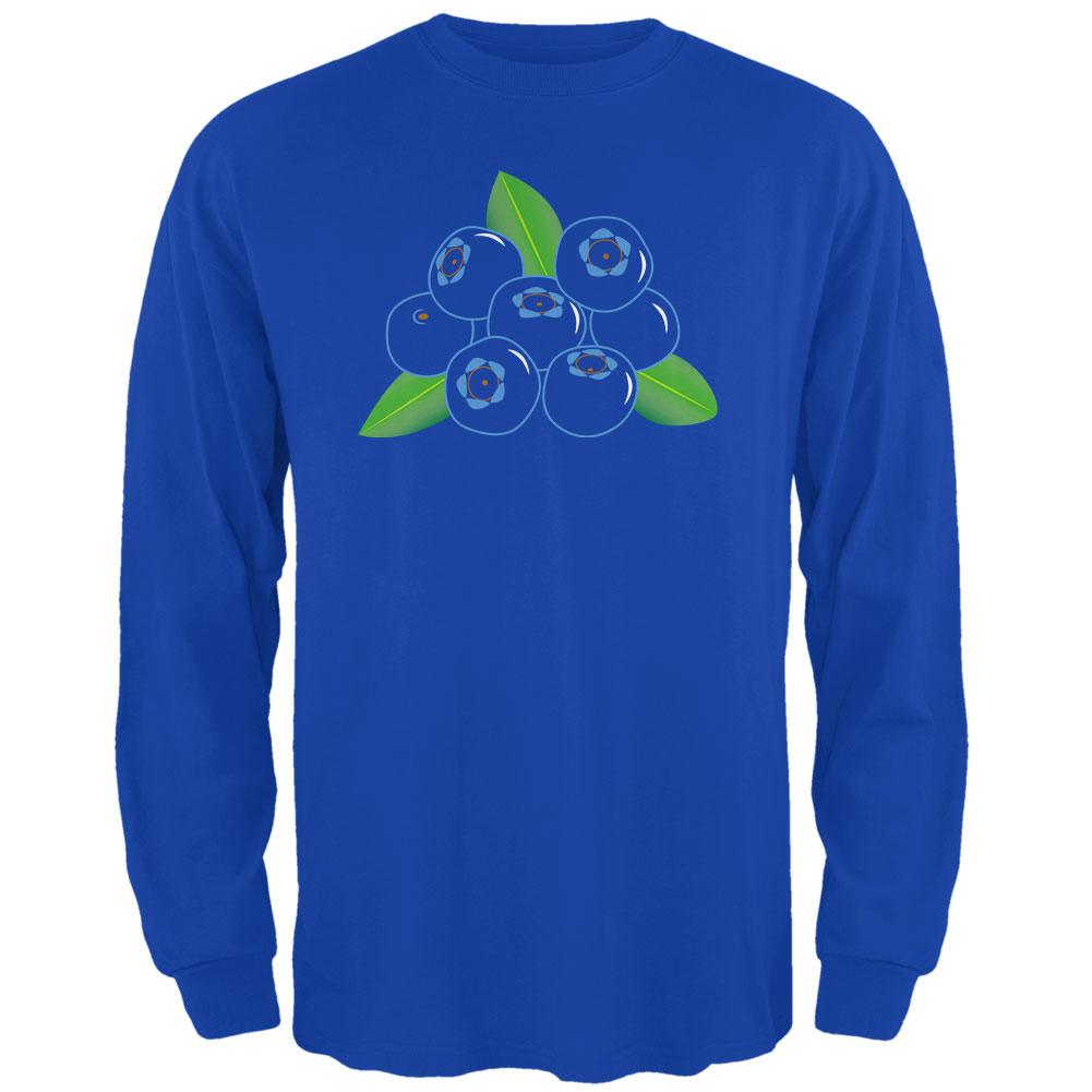 Halloween Fruit Blueberry Costume Mens Long Sleeve T Shirt Men's Long Sleeves Old Glory 2XL Royal