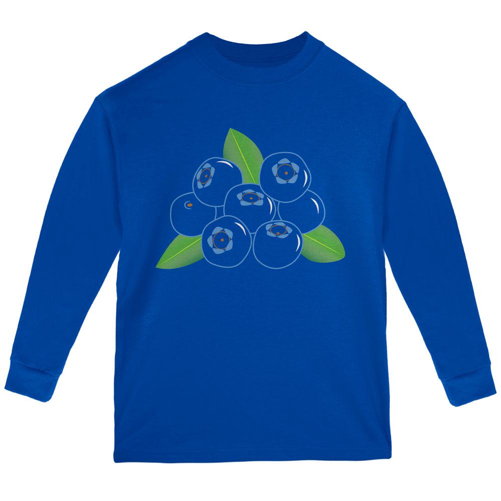Halloween Fruit Blueberry Costume Youth Long Sleeve T Shirt Youth Long Sleeves Old Glory LG Royal