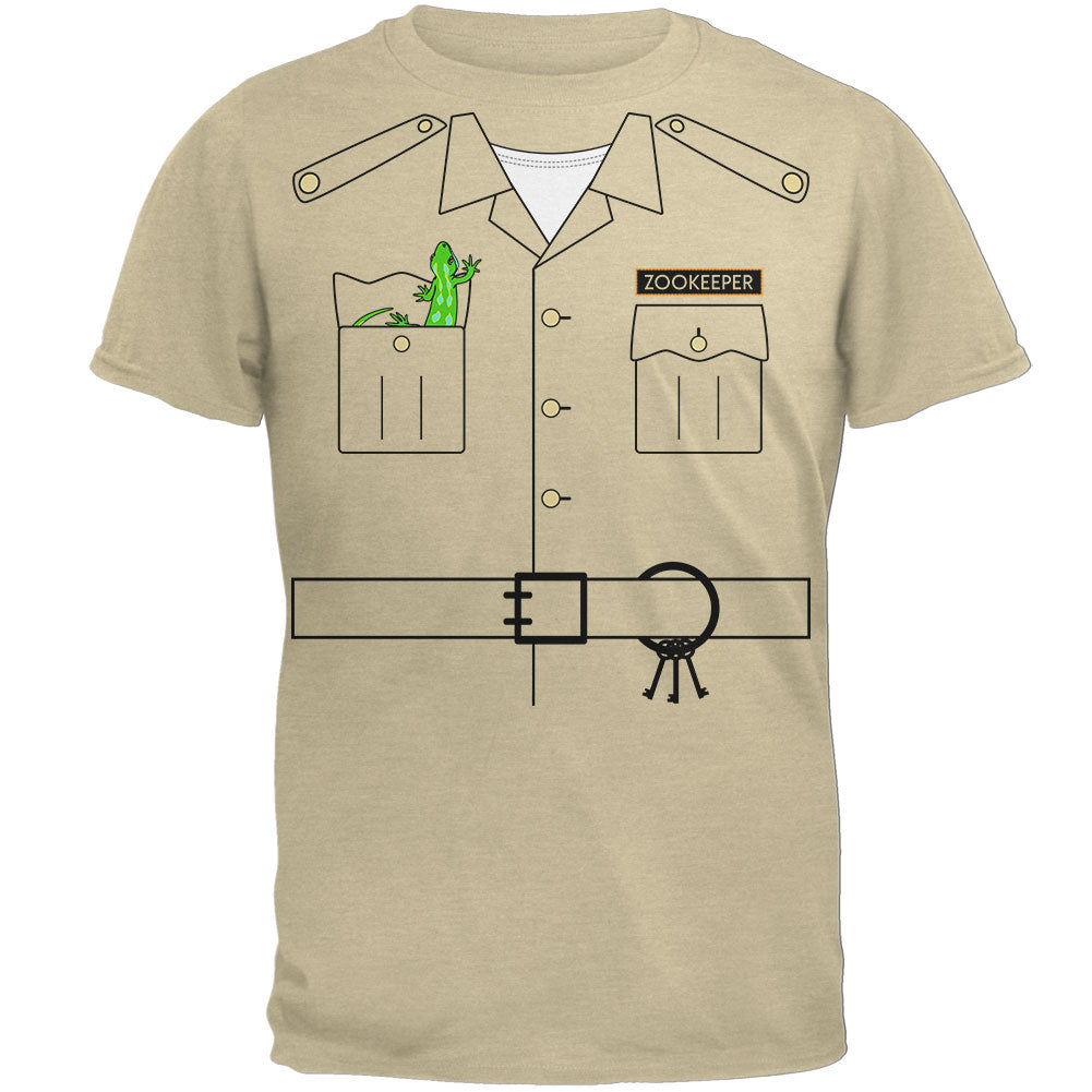 Halloween Zookeeper Costume Mens Soft T Shirt Men's T-Shirts Old Glory 2XL Cream