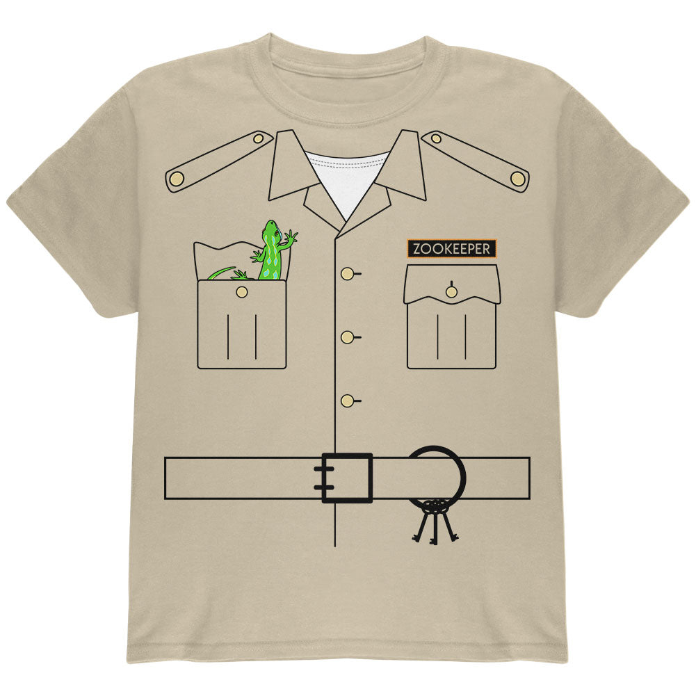 Halloween Zookeeper Costume Youth T Shirt Youth T-Shirts Old Glory YLG Sand