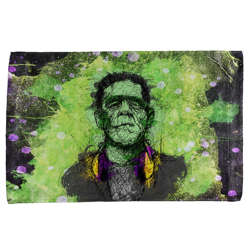 Halloween Frankenstein Raver Horror Movie Monster All Over Hand Towel Hand Towel Old Glory OS Multi