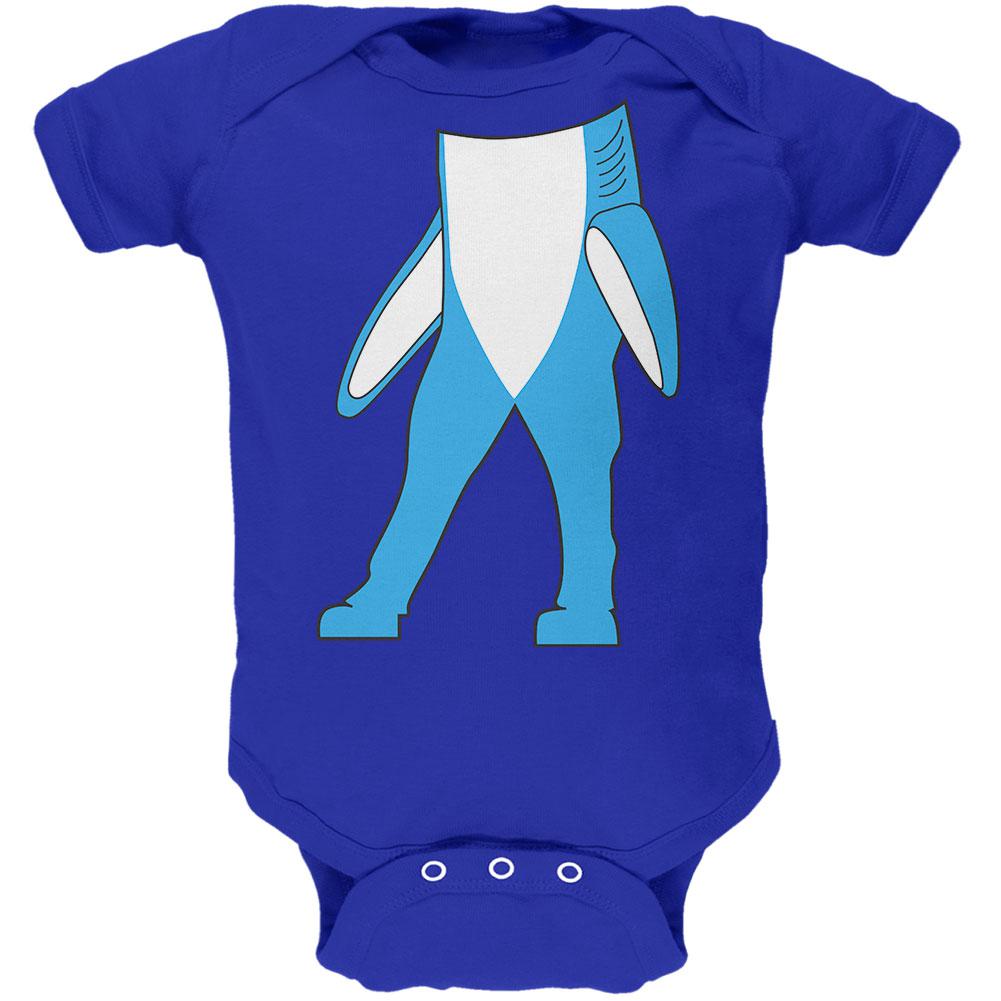 Halloween Left Shark Body Costume Soft Baby One Piece Baby One Piece Old Glory 12MO Royal