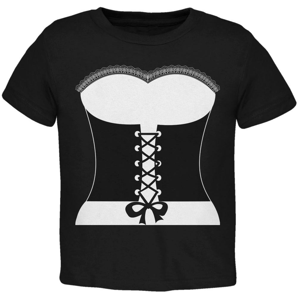 Halloween French Maid Costume Toddler T Shirt Toddler T-Shirts Old Glory 2T Black