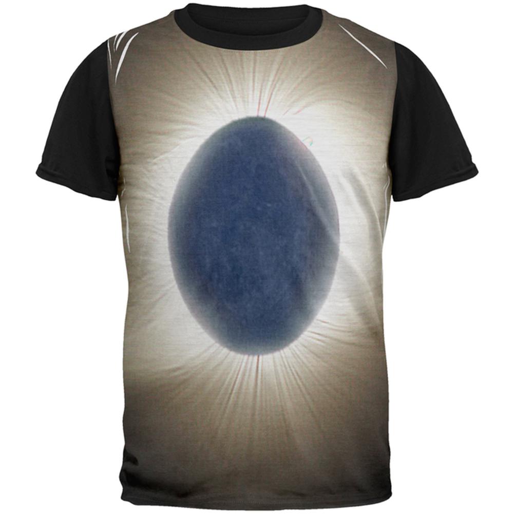 Crown of the Sun Solar Eclipse 2017 All Over Mens Black Back T Shirt Men's T-Shirts Old Glory MD Multi