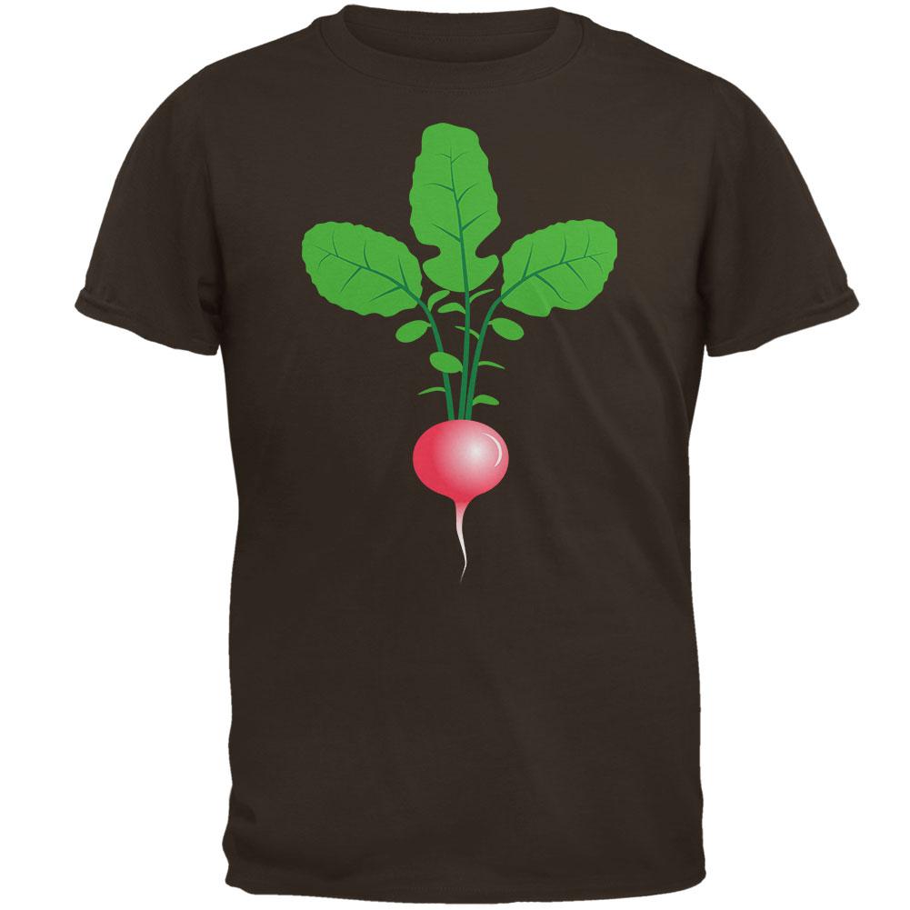 Halloween Vegetable Radish Costume Mens T Shirt Men's T-Shirts Old Glory 2XL Brown