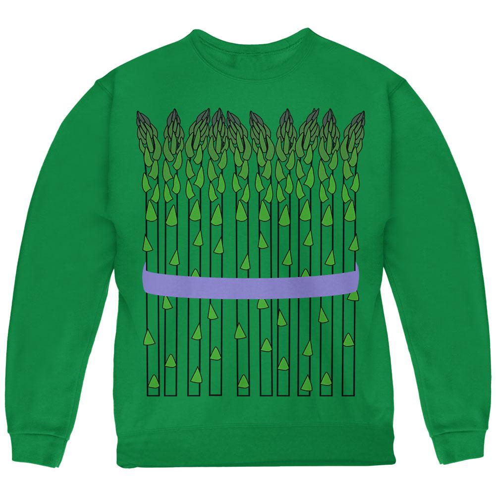 Halloween Vegetable Asparagus Costume Youth Sweatshirt Youth Sweatshirts Old Glory LG Green