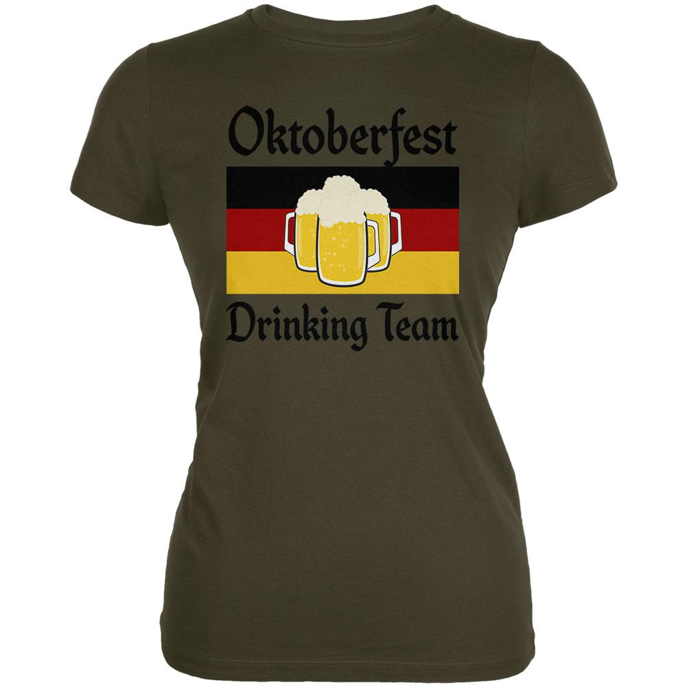 Oktoberfest Drinking Team Flag German Beer Juniors Soft T Shirt Juniors T-Shirts Old Glory 2XL Army