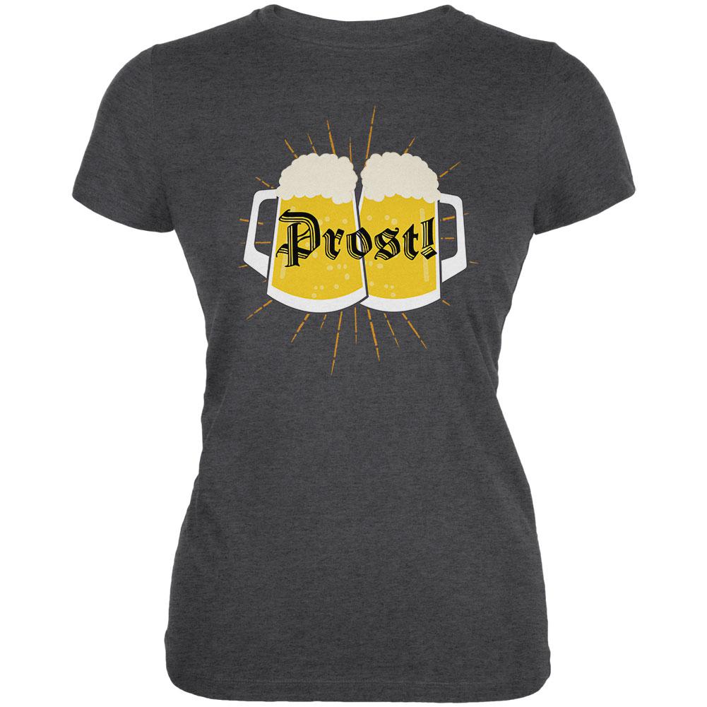 Oktoberfest Prost Cheers German Beer Juniors Soft T Shirt Juniors T-Shirts Old Glory 2XL Deep Heather