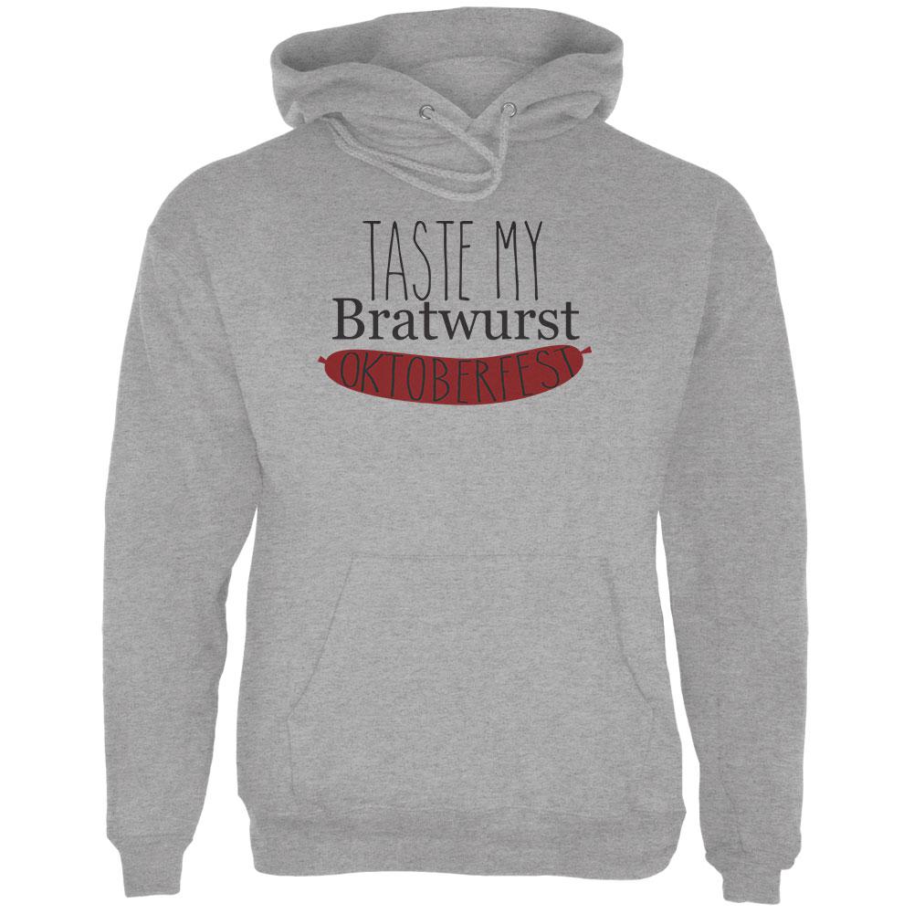 Oktoberfest Taste My Bratwurst German Mens Hoodie Men's Hoodies Old Glory 2XL Storm Grey