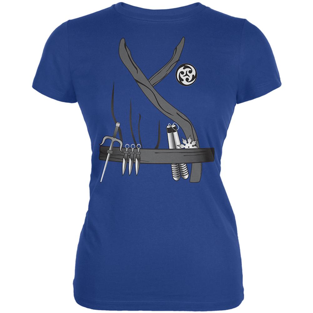 Halloween Costume Ninja Assassin Costume Juniors Soft T Shirt Juniors T-Shirts Old Glory 2XL Blue