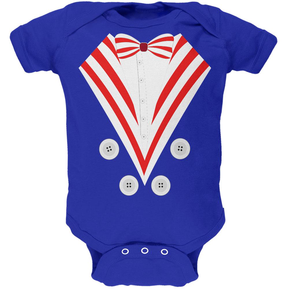 Halloween Uncle Sam Costume Soft Baby One Piece Baby One Piece Old Glory 0-3M Royal