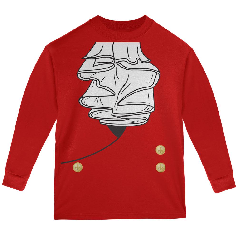 Halloween Vampire Costume Male Youth Long Sleeve T Shirt Youth Long Sleeves Old Glory LG Red