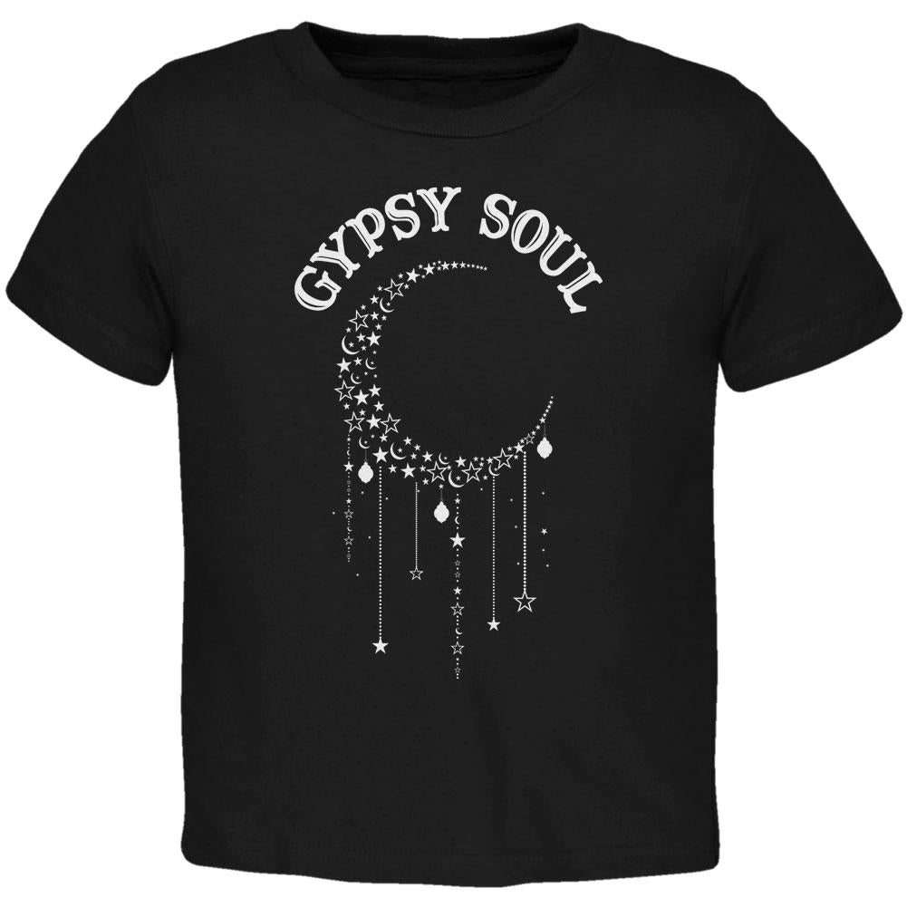 Halloween Gypsy Soul Crescent Moon Toddler T Shirt Toddler T-Shirts Old Glory 2T Black