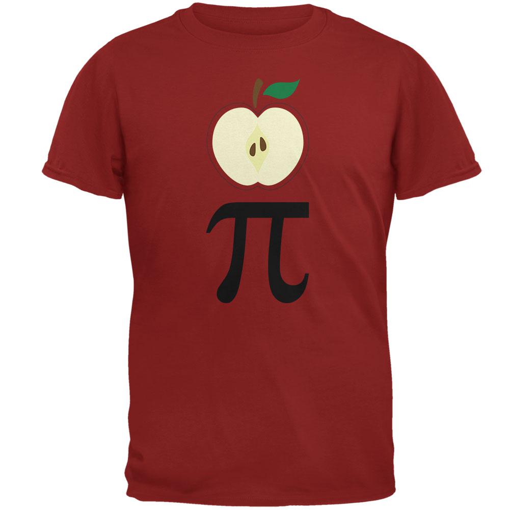 Halloween Math Pi Costume Apple Day Mens T Shirt Men's T-Shirts Old Glory 2XL Cardinal Red