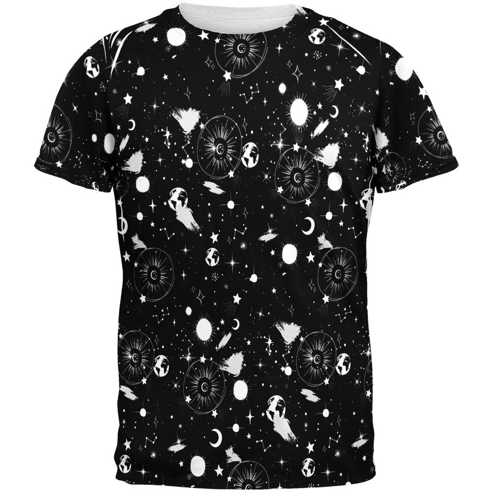 Halloween Galaxy Astronomy Pattern All Over Mens T Shirt Men's T-Shirts Old Glory 2XL Multi