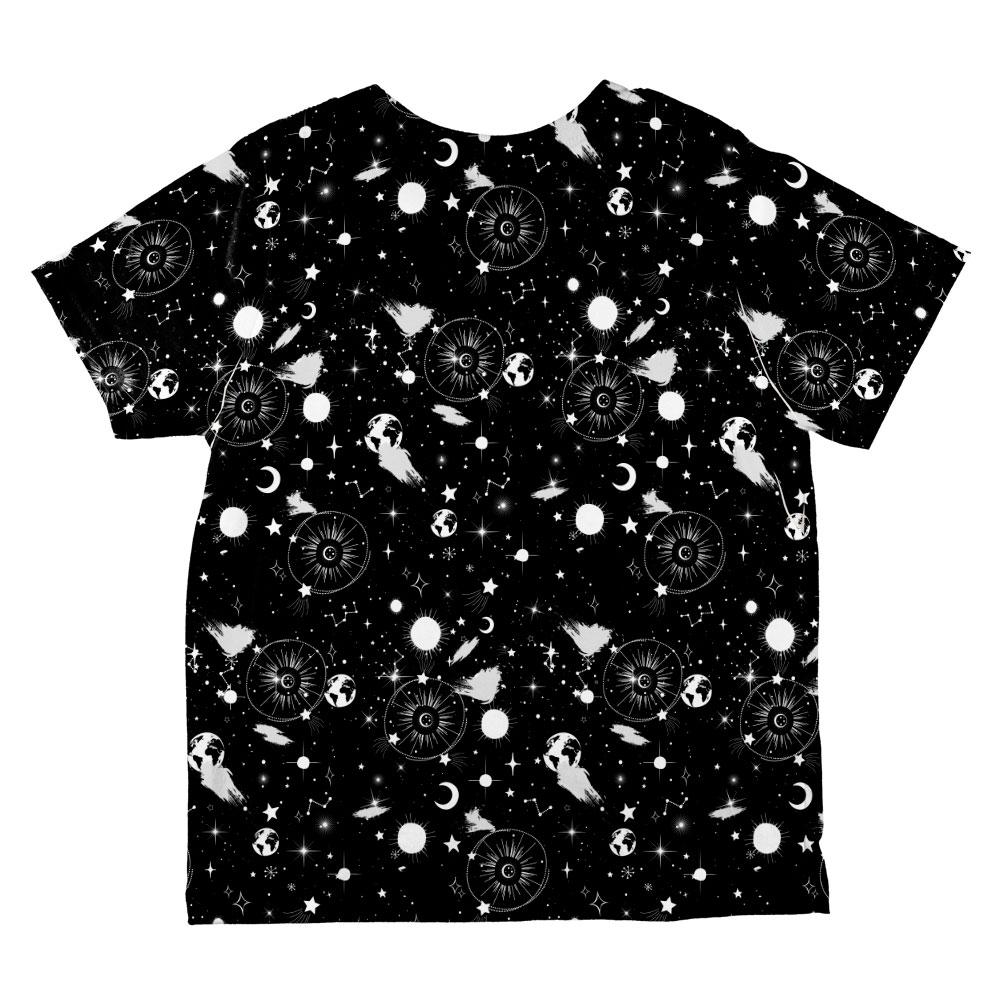 Halloween Galaxy Astronomy Pattern All Over Youth T Shirt Youth T-Shirts Old Glory