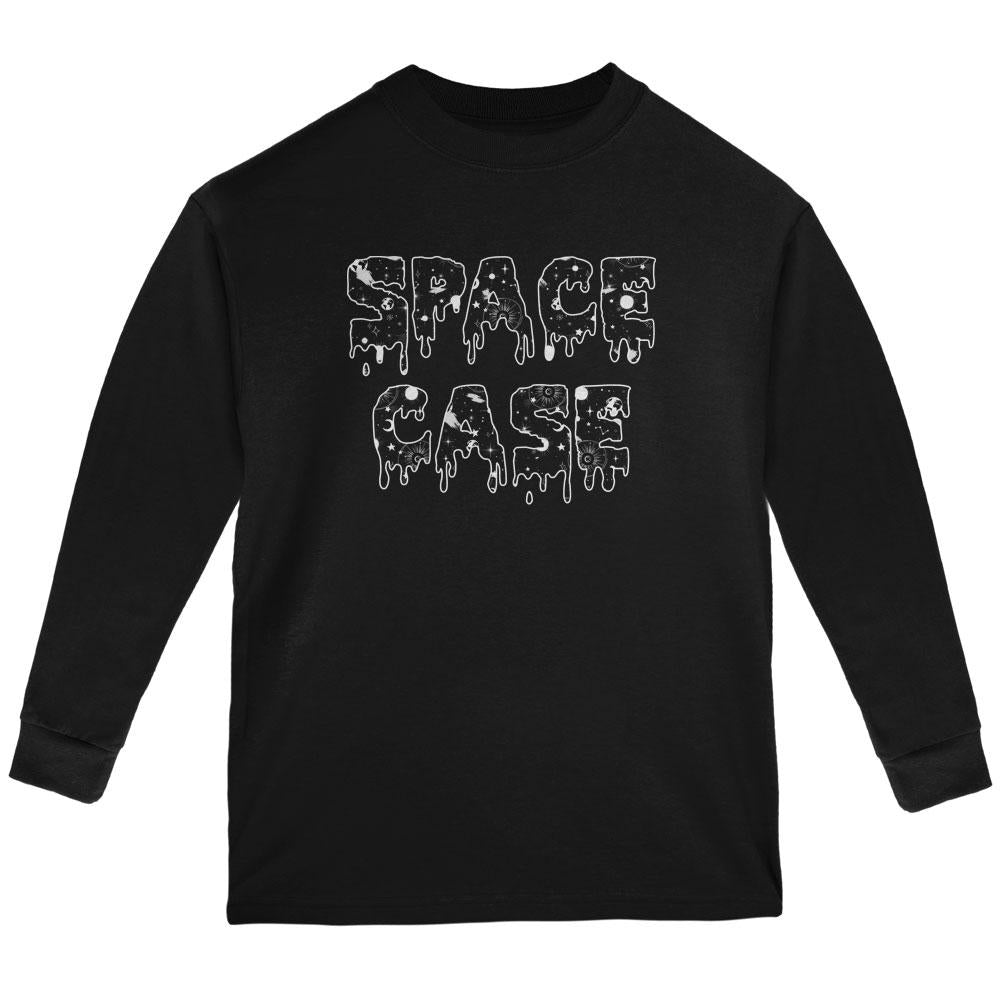 Halloween Space Case Galaxy Youth Long Sleeve T Shirt Youth Long Sleeves Old Glory LG Black
