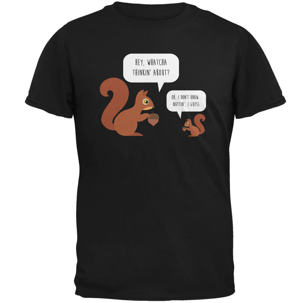 Autumn Squirrel Nut Pun Mens T Shirt Men's T-Shirts Old Glory 2XL Black