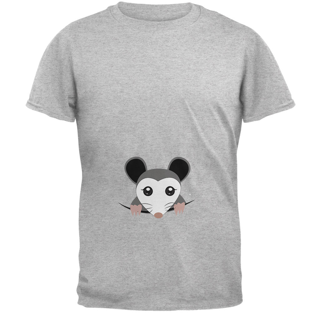 Halloween Peeking Possum Costume Mens T Shirt Men's T-Shirts Old Glory 2XL Heather