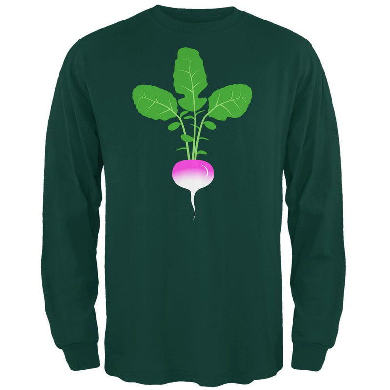 Halloween Vegetable Turnip Costume Mens Long Sleeve T Shirt Men's Long Sleeves Old Glory 2XL Forest Green