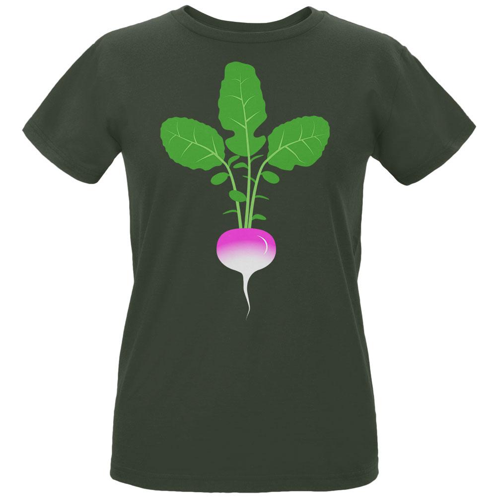 Halloween Vegetable Turnip Costume Womens Organic T Shirt Women's T-Shirts Old Glory LG City Green