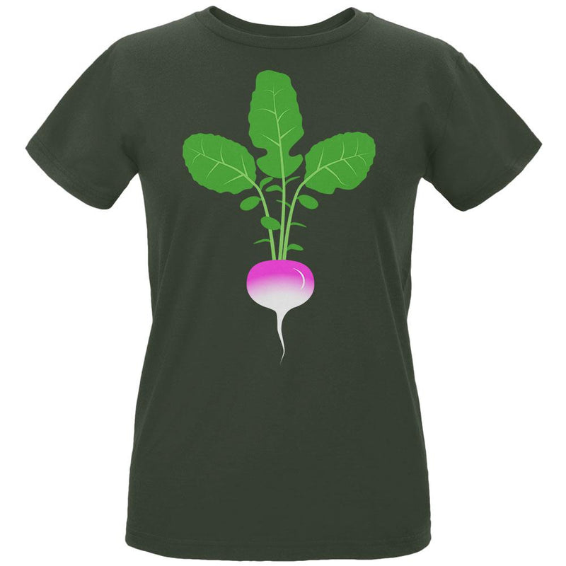 Halloween Vegetable Turnip Costume Womens Organic T Shirt Women's T-Shirts Old Glory LG City Green