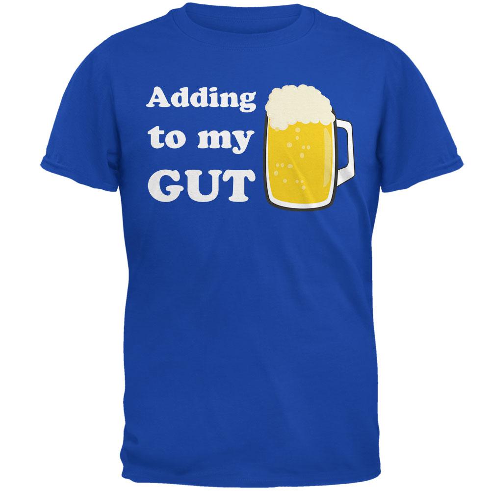 St. Patrick's Day Adding To My Gut Beer Mens T Shirt Men's T-Shirts Old Glory 2XL Royal