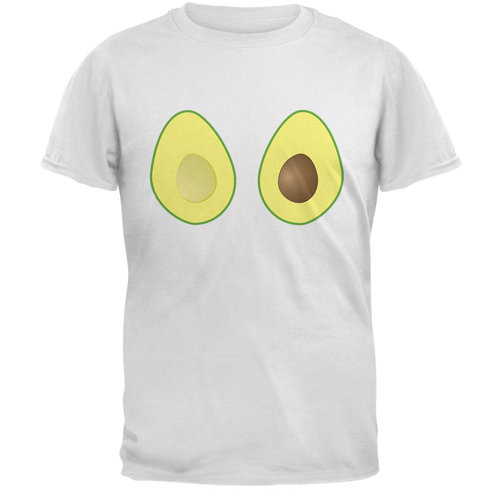 Avocado Boobs Mens Soft T Shirt Men's T-Shirts Old Glory 2XL White