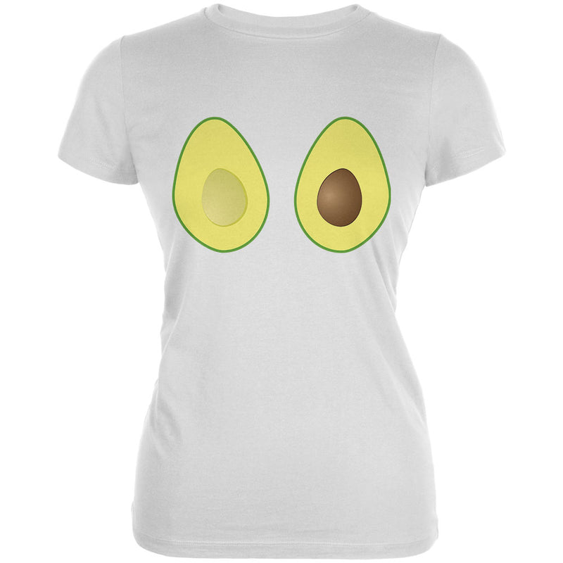 Avocado Boobs Juniors Soft T Shirt Juniors T-Shirts Old Glory 2XL White