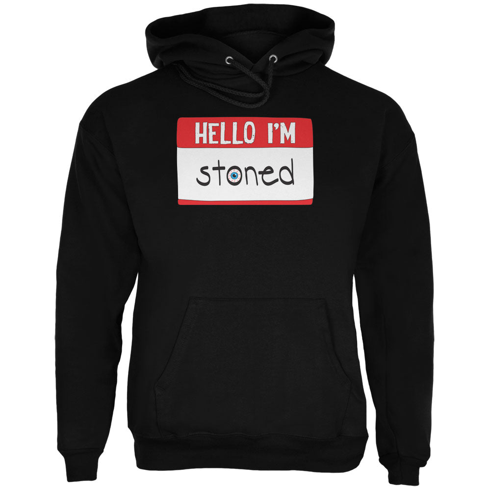 Halloween Hello I'm Stoned Mens Hoodie Men's Hoodies Old Glory 2XL Black