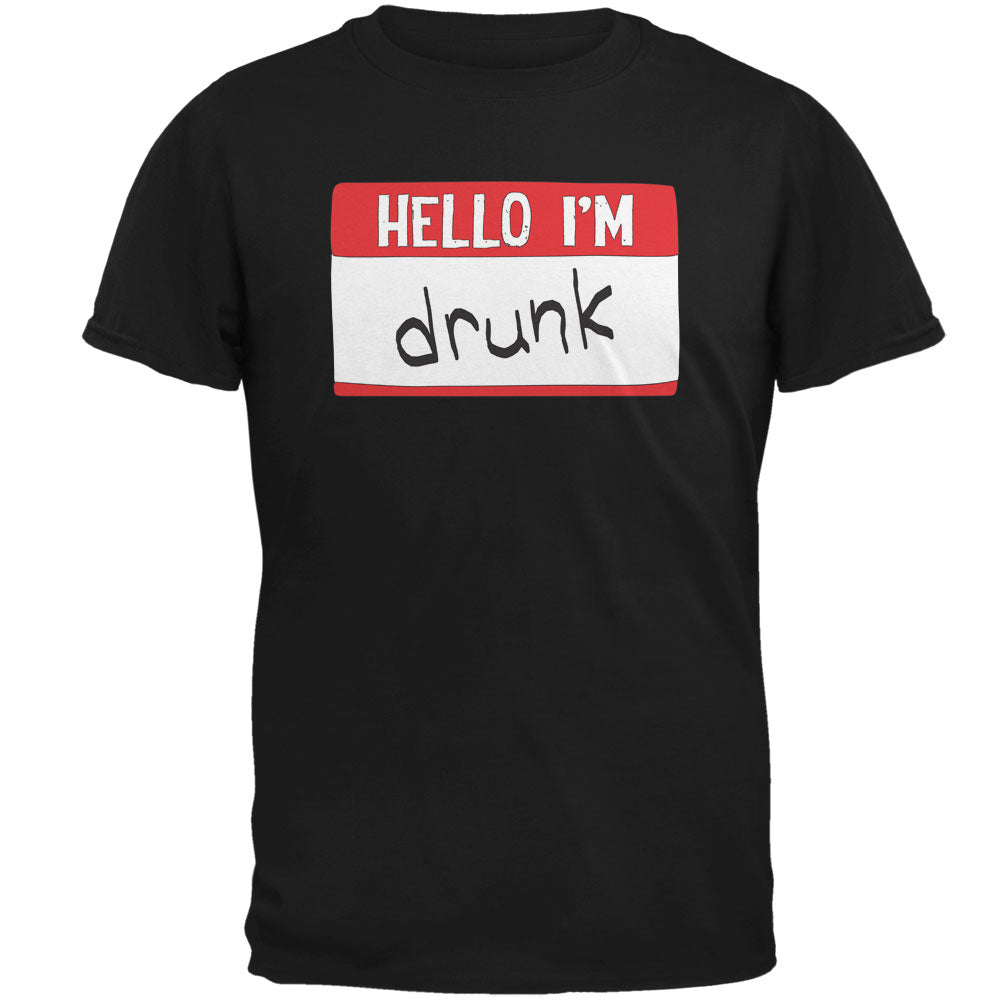 Halloween Hello I'm Drunk Mens T Shirt Men's T-Shirts Old Glory 2XL Black
