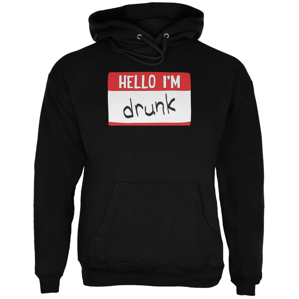 Halloween Hello I'm Drunk Mens Hoodie Men's Hoodies Old Glory 2XL Black