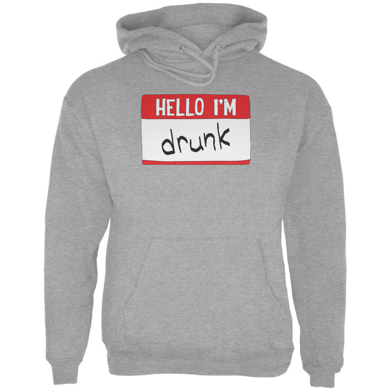 Halloween Hello I'm Drunk Mens Hoodie Men's Hoodies Old Glory 2XL Sport Grey