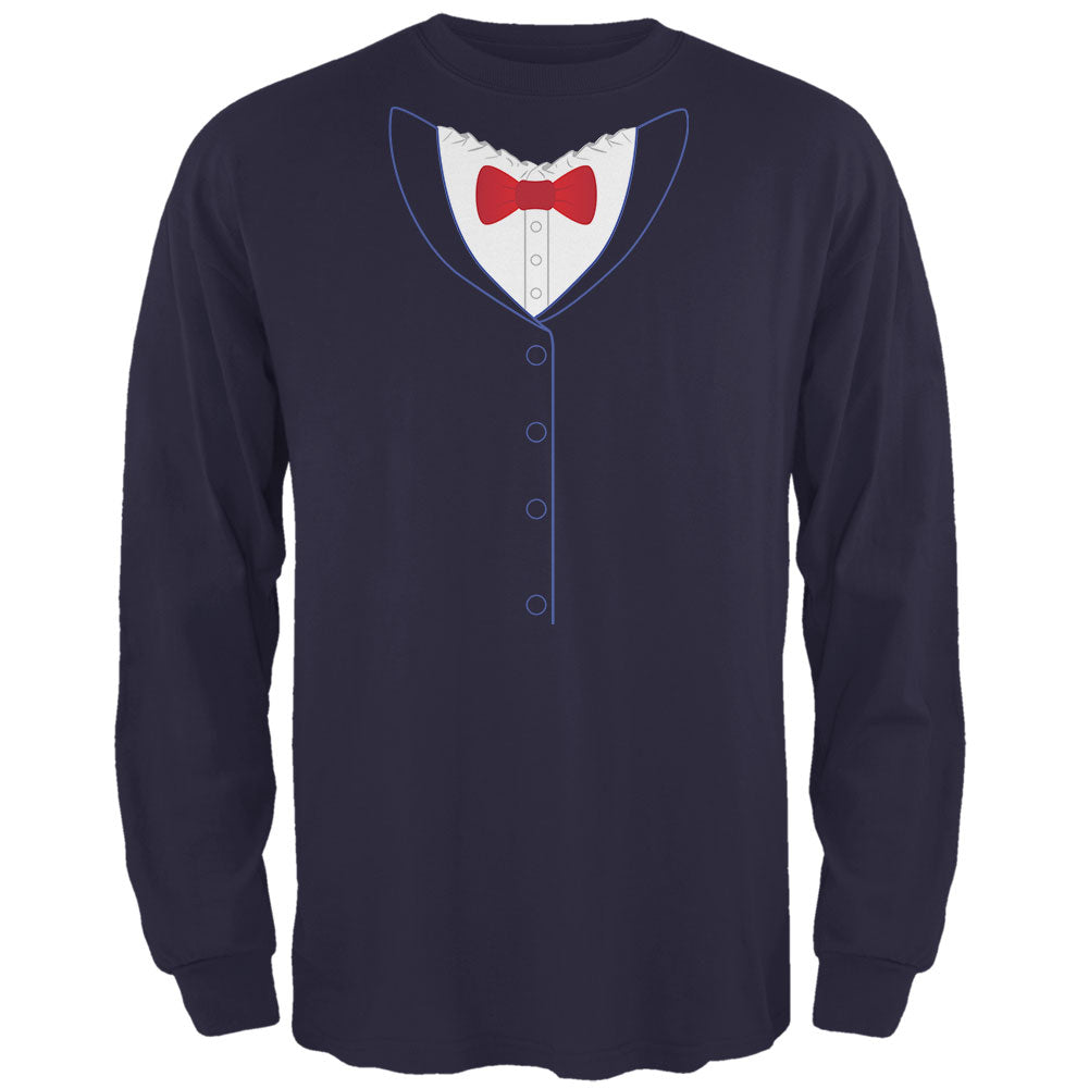 Halloween English British Nanny Costume Mens Long Sleeve T Shirt Men's Long Sleeves Old Glory 2XL Navy
