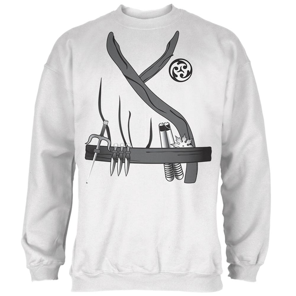 Halloween Ninja Assassin Costume Mens Sweatshirt Men's Sweatshirts Old Glory 2XL White