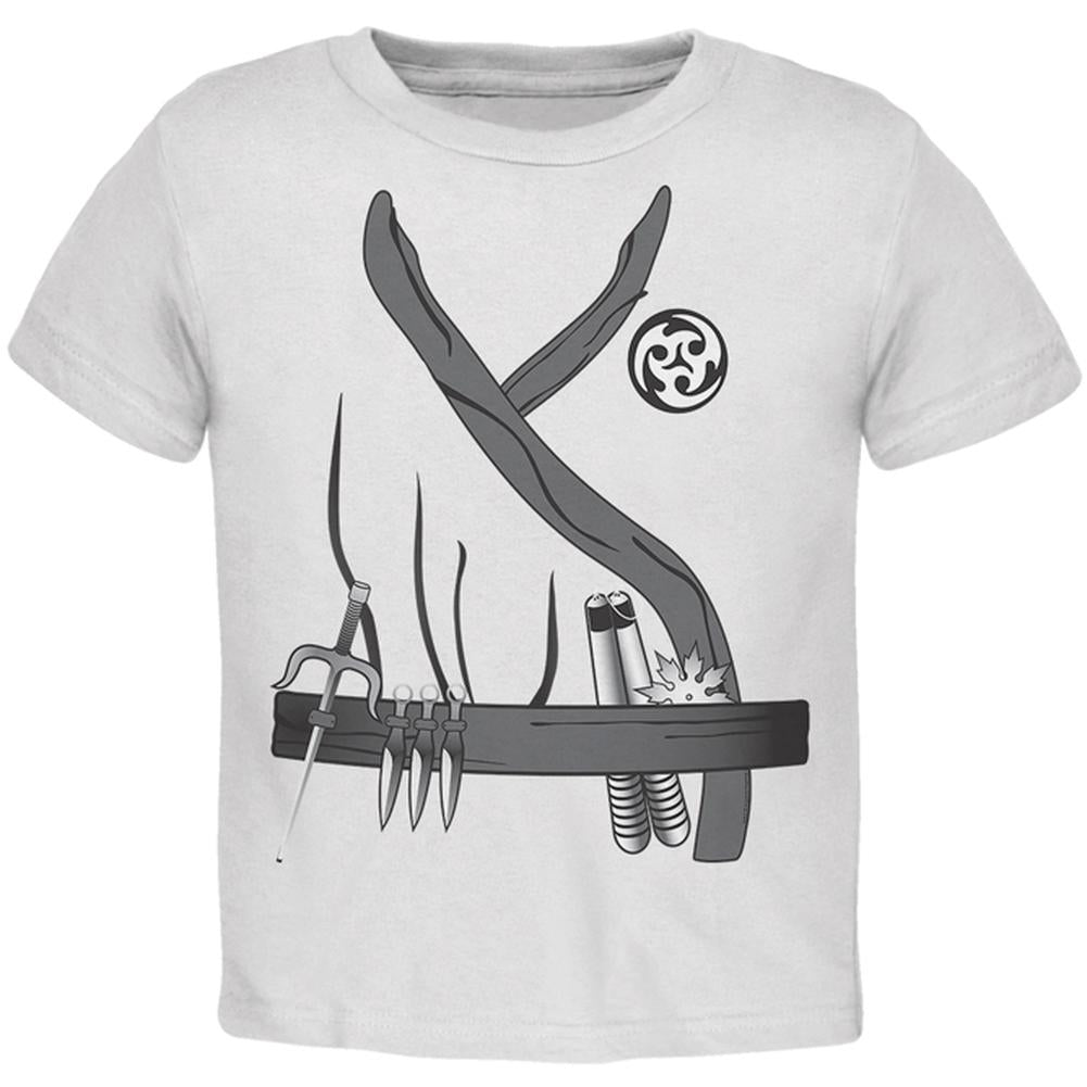 Halloween Ninja Assassin Costume Toddler T Shirt Toddler T-Shirts Old Glory 2T White